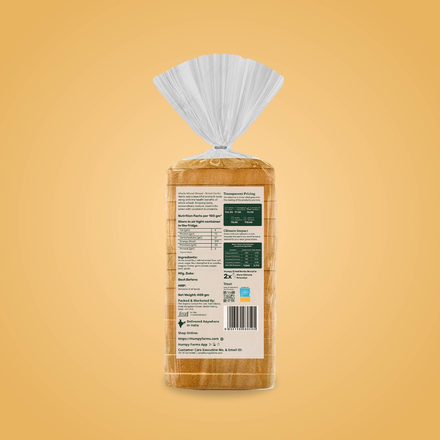 Dried Herbs Whole Wheat Bread