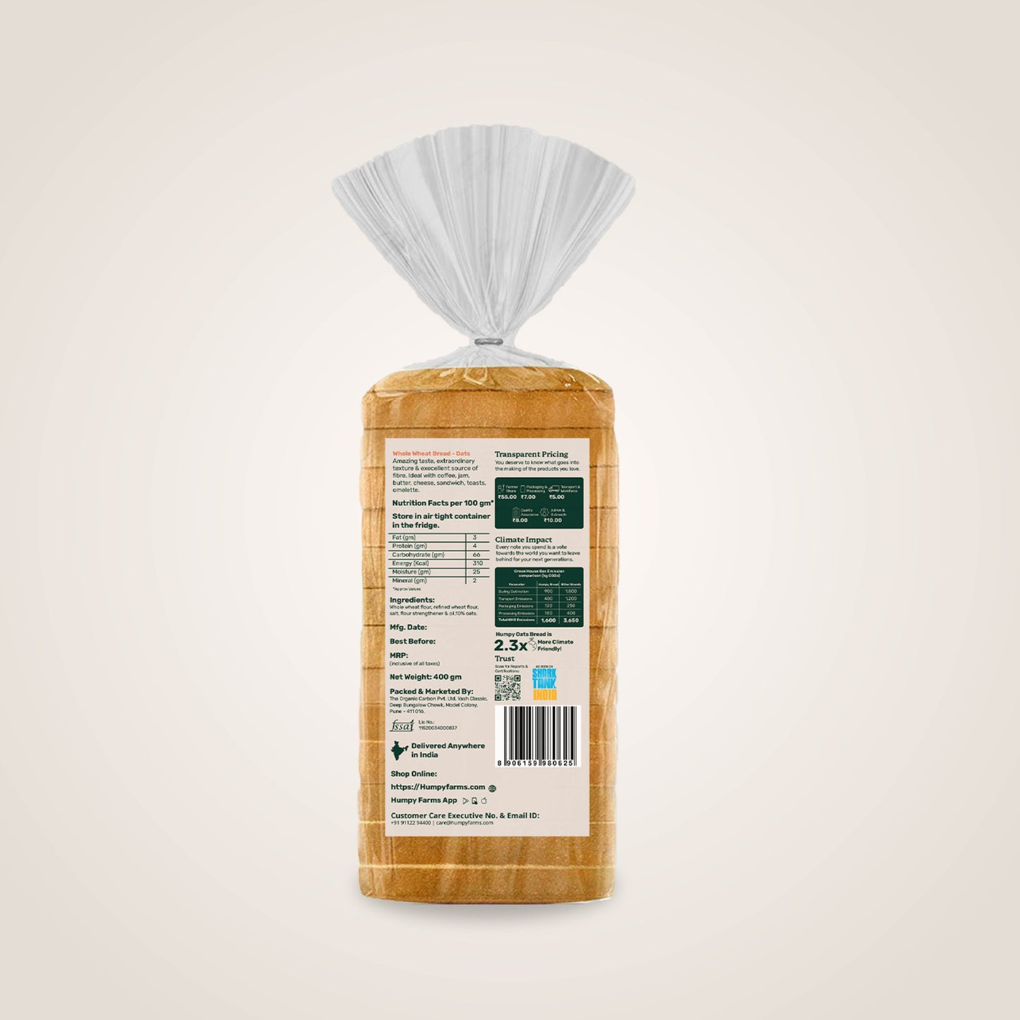 Oats Whole Wheat Bread
