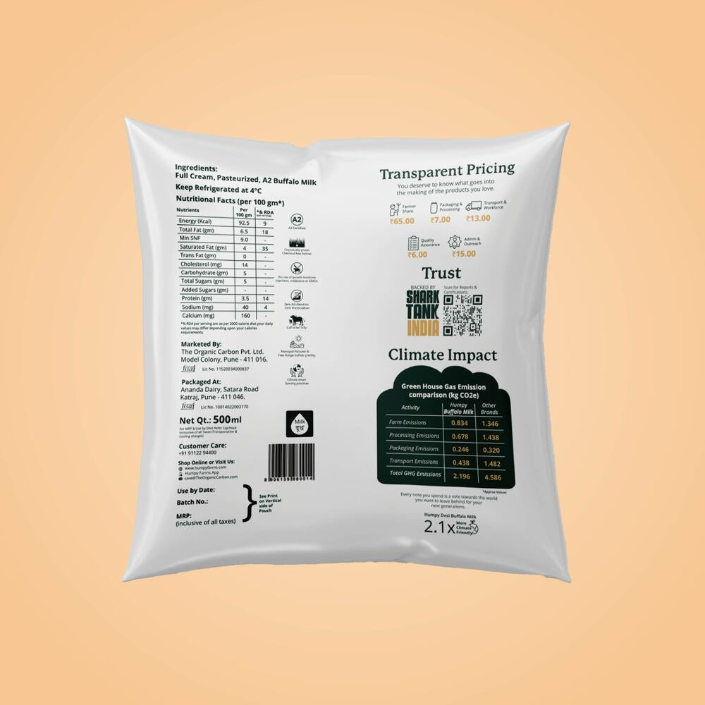 Desi Buffalo Milk (Pouch)