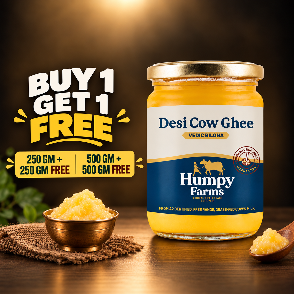 Vedic Bilona Ghee - Buy 1 Get 1 Free