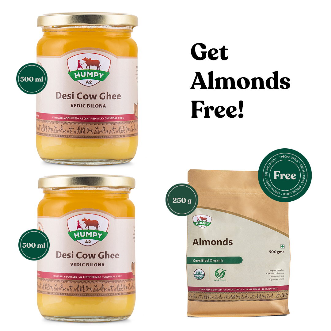 Buy 2 Vedic Bilona Ghee & Get Almonds Free